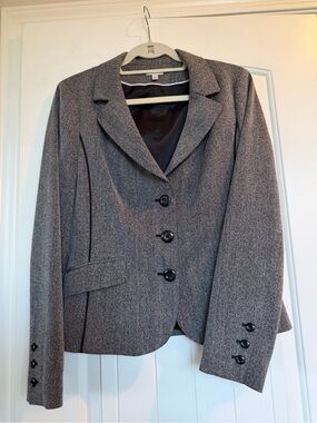 Semantiks Women's Gray Button-Front Blazer